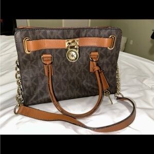 Michael Kors Brown and Tan Women's Satchel Bag